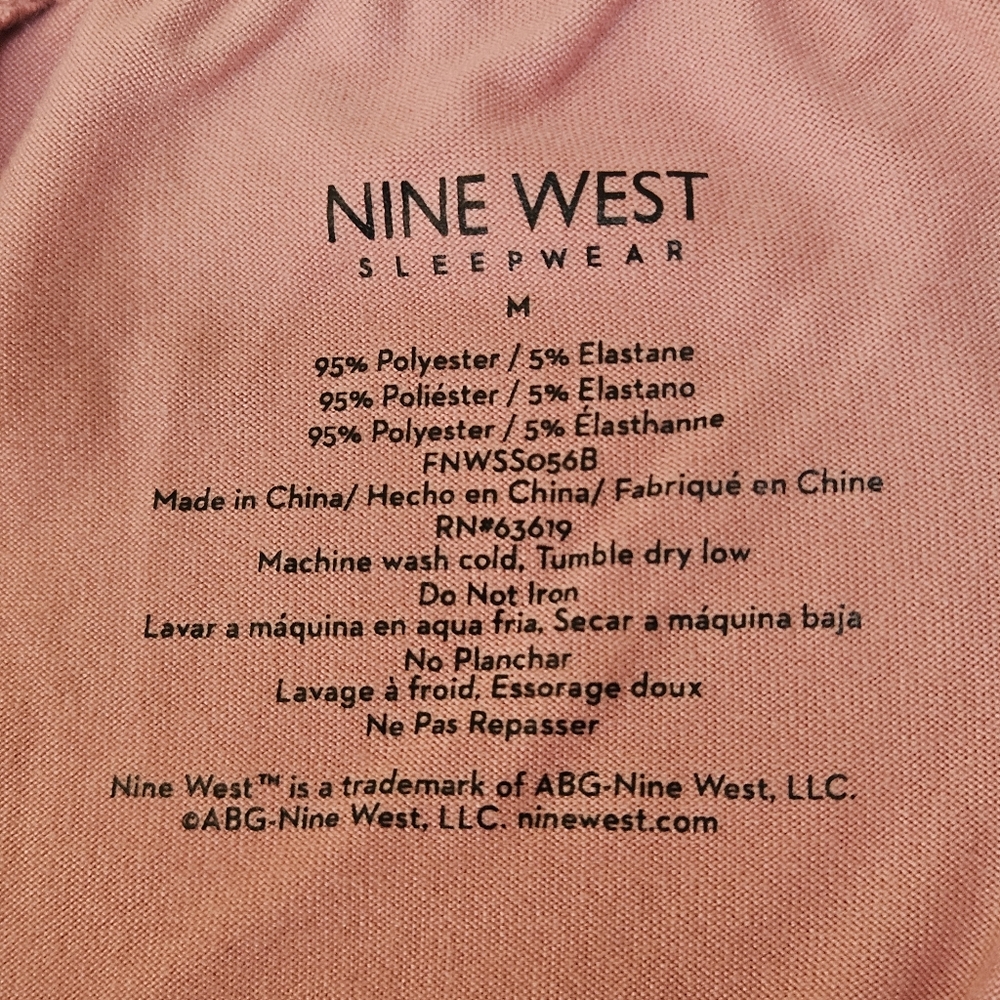 Nine West Lounge Pants Cropped Pastel Pink Women Size Medium - Picture 7 of 9
